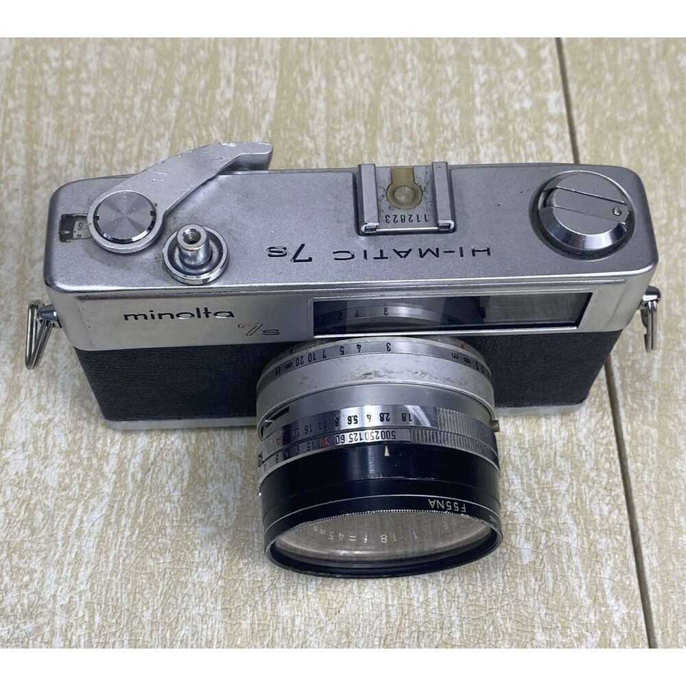 Minolta Hi-Matic 7s Camera w/Milnolta Leather Case & Seiko Lens - UNTESTED AS/IS - Picture 13 of 16